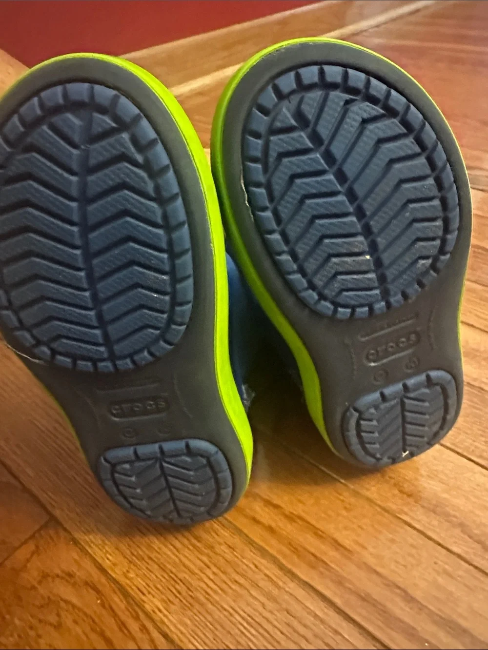 CROCS Kids Blue and Green Winter Boots